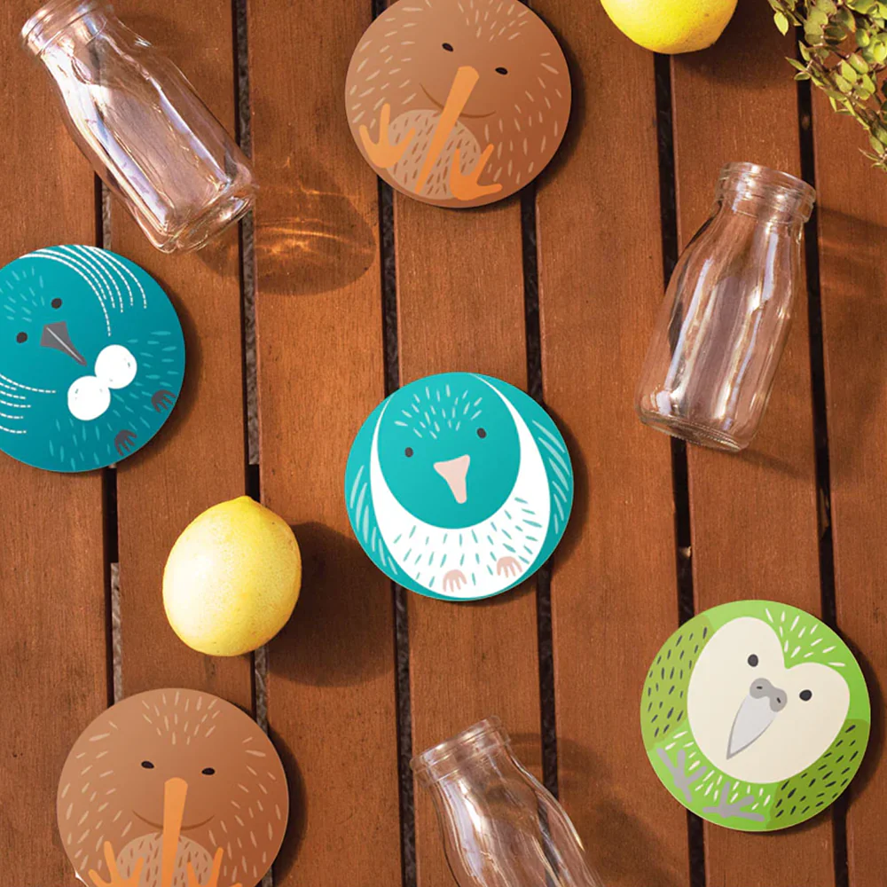 100% NZ Ceramic Coaster Cuties Kererū - Image 2