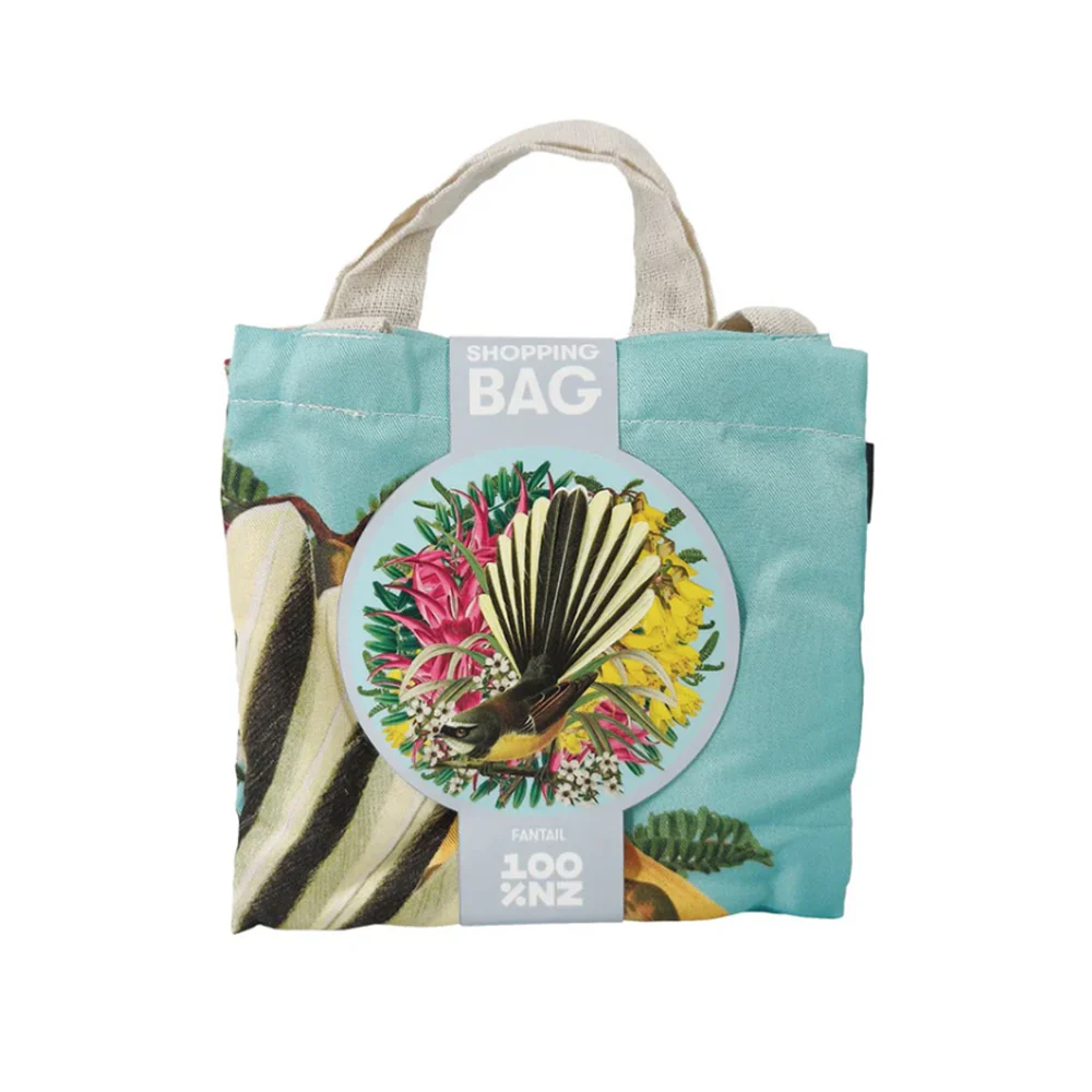 100% NZ Shopping Bag Botanical Fantail