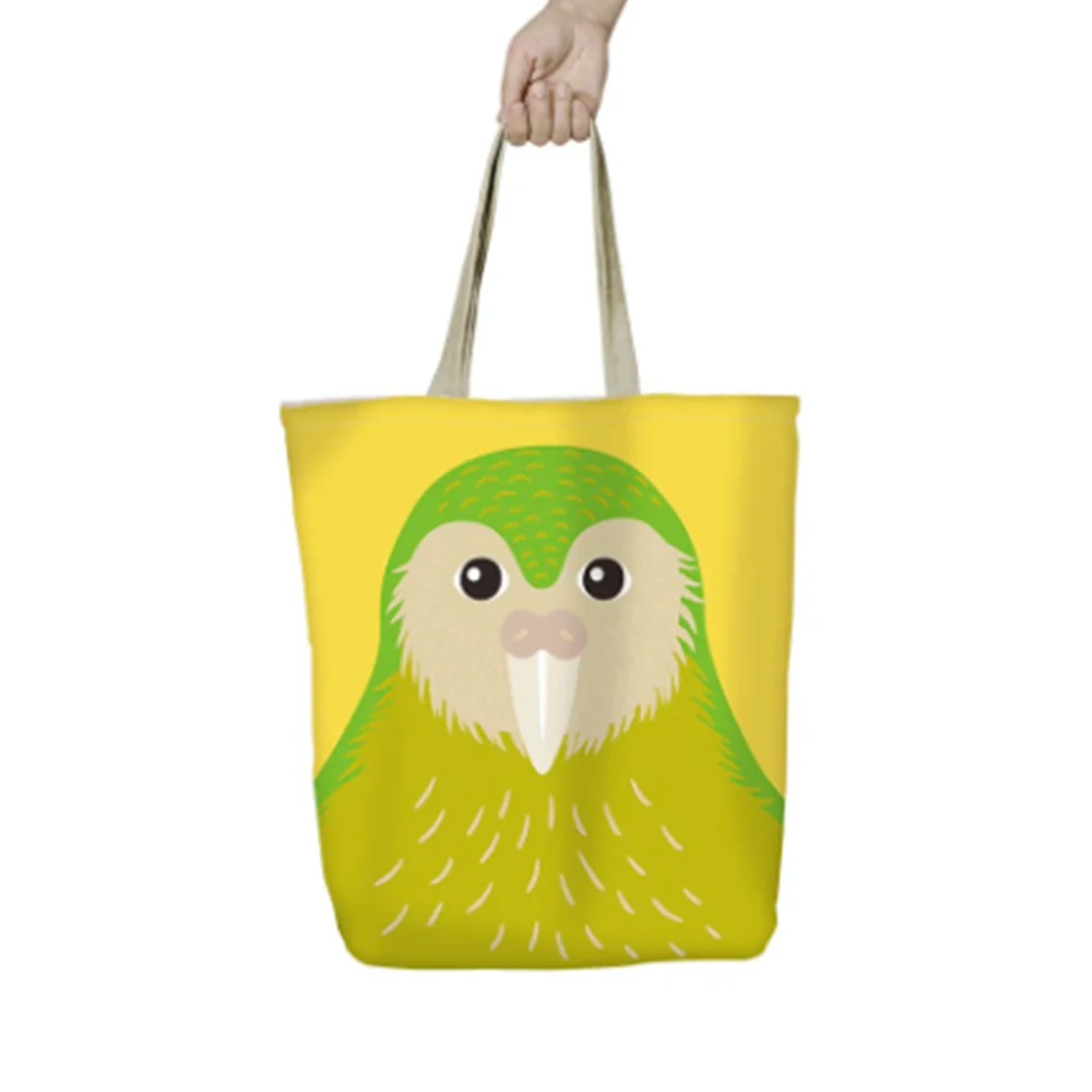 100% NZ Shopping Bag Bright Kākāpō - Image 2