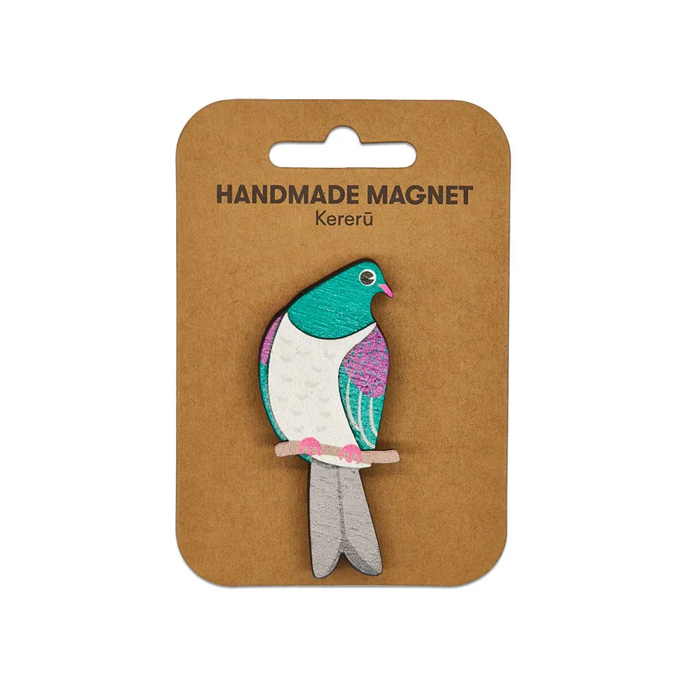 100% NZ Wooden Magnet Kererū
