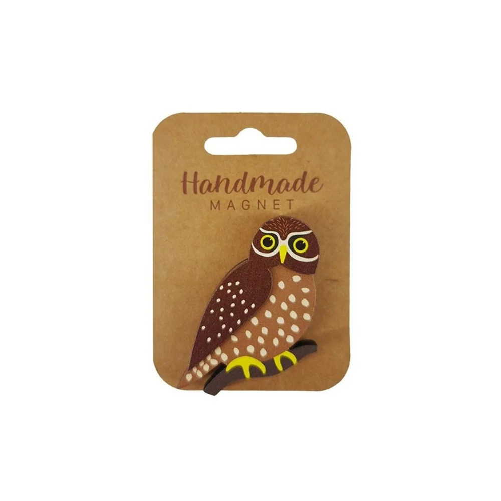 100% NZ Wooden Magnet Ruru