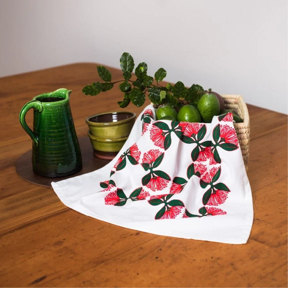 Ali Davies Tea Towel Pohutukawa - Image 2