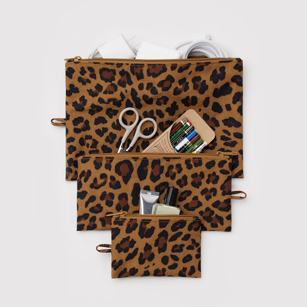 Baggu Flat Pouch  Leopard - Image 2