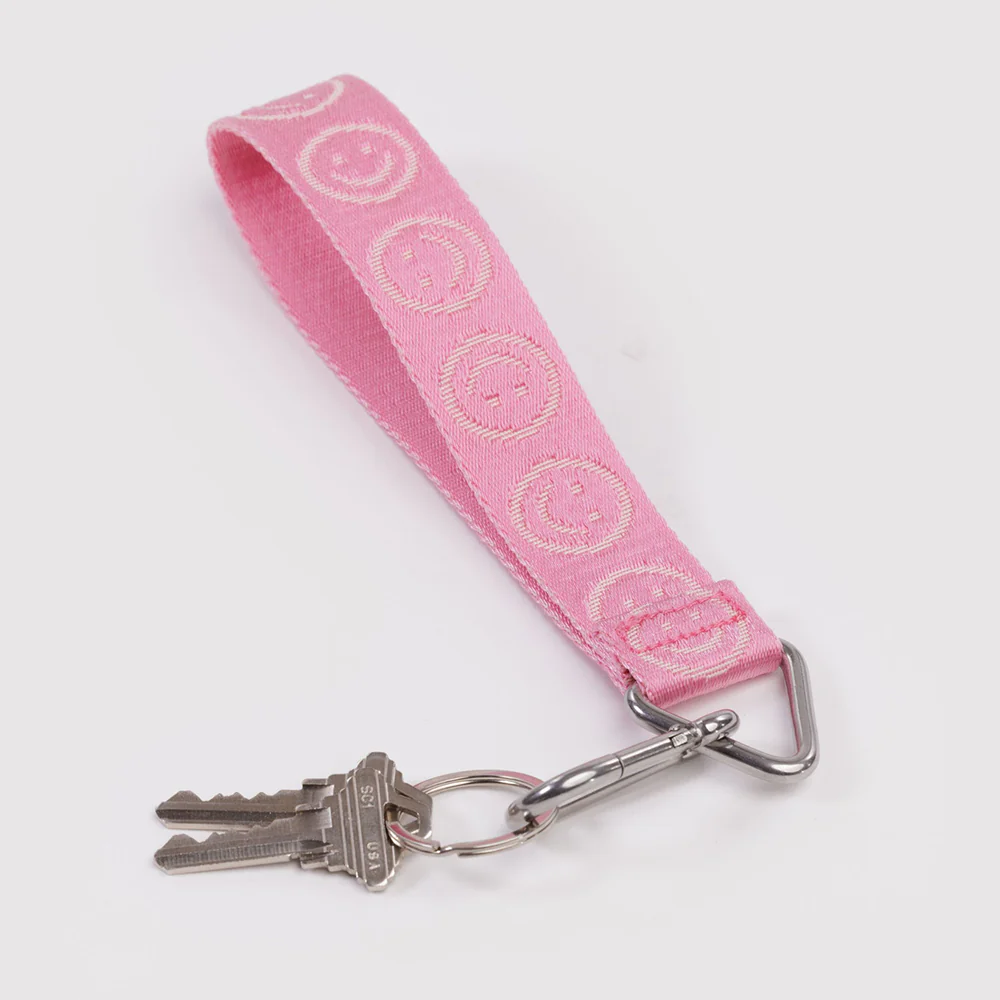 Baggu Logo Keychain Pink Happy - Image 3