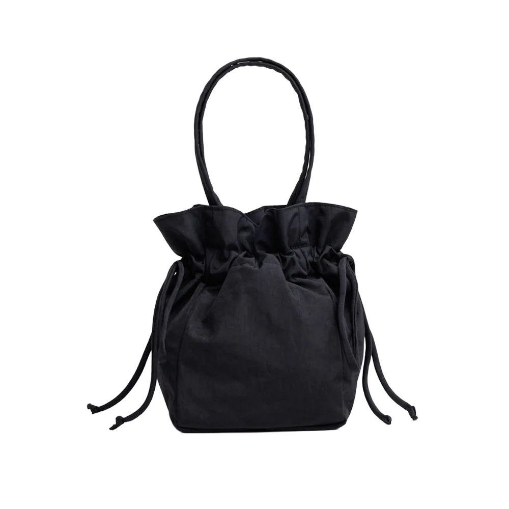 Baggu Nylon Drawstring Bag Black
