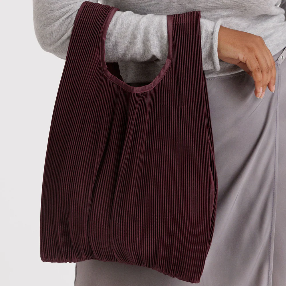 Baggu Pleated Baby Reusable Bag Mahogany - Image 3