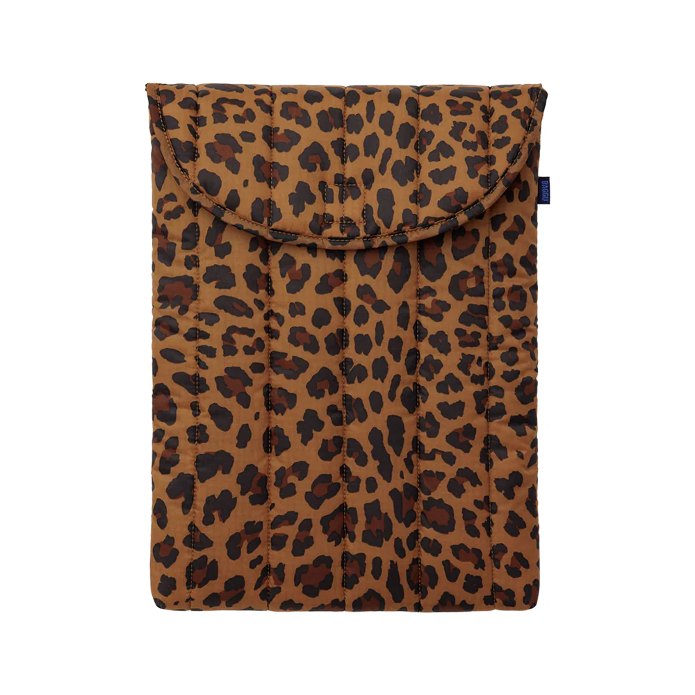 Baggu Puffy Laptop Sleeve 16 inch Leopard