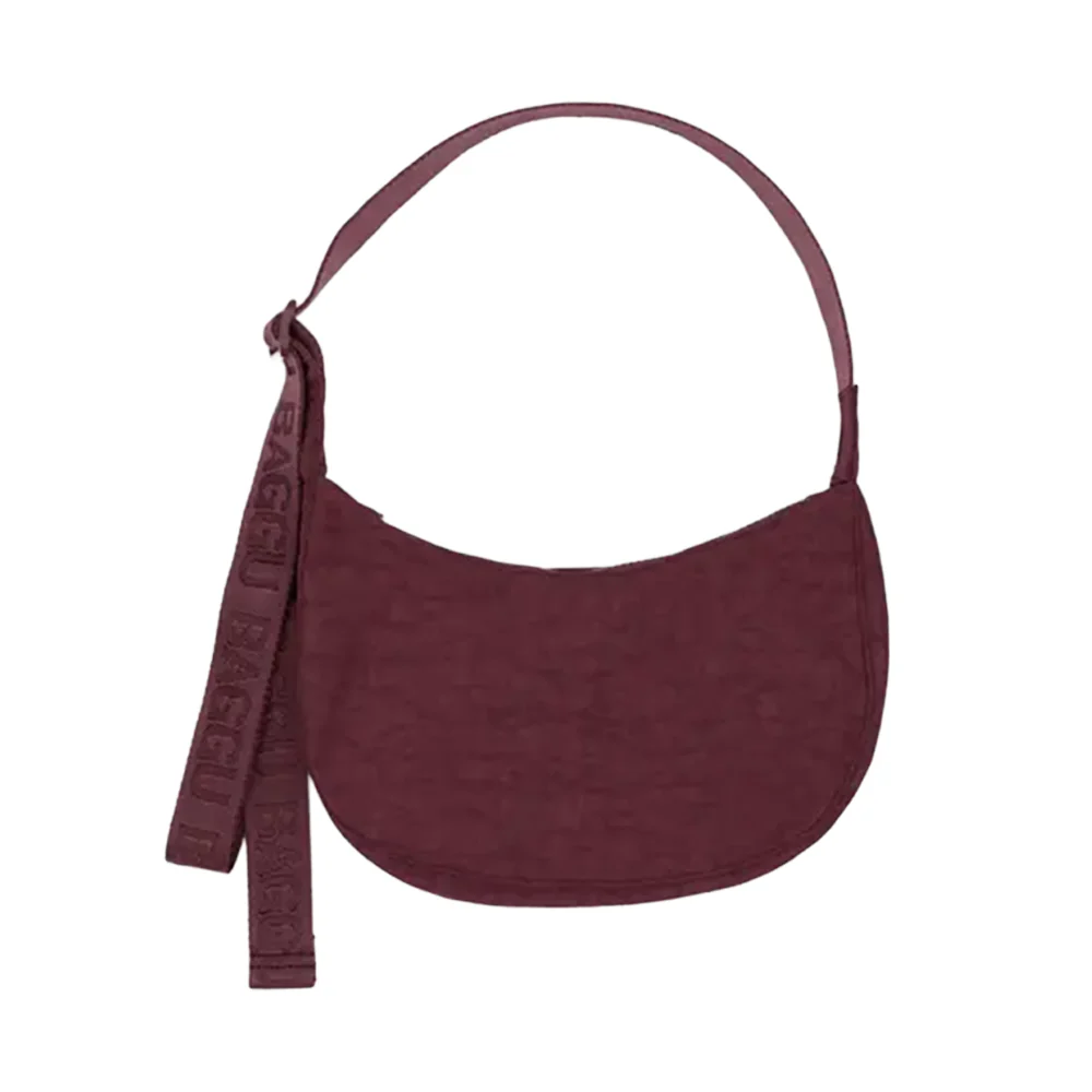 Baggu Small Nylon Crescent Bag Mahogany