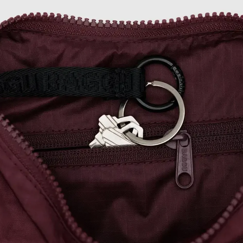 Baggu Small Nylon Crescent Bag Mahogany - Image 3