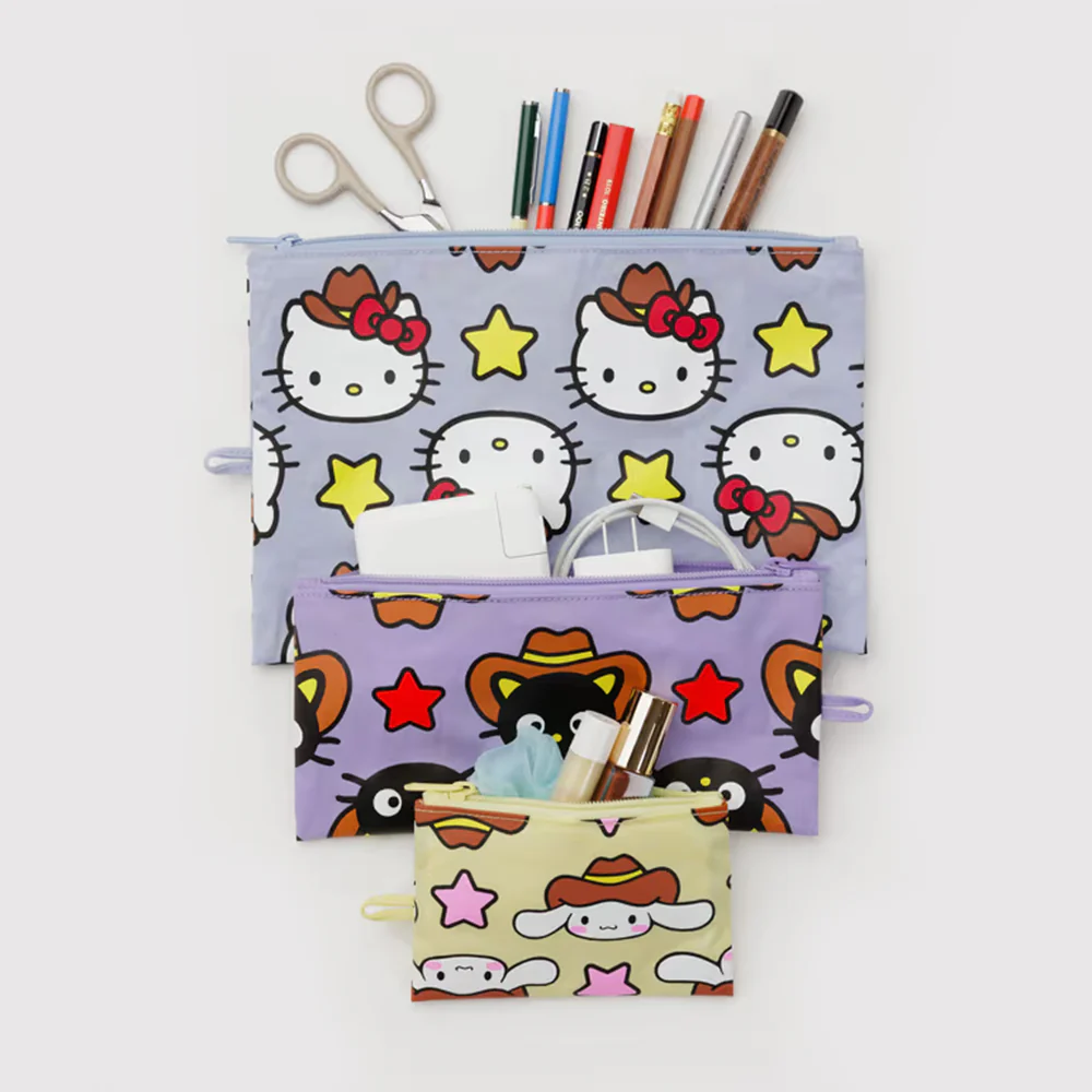 Baggu x Hello Kitty Flat Pouch Hello Kitty & Friends Western - Image 2