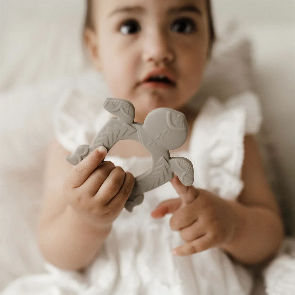 Bo & Ko Polynesian Turtle Teether Olive - Image 2