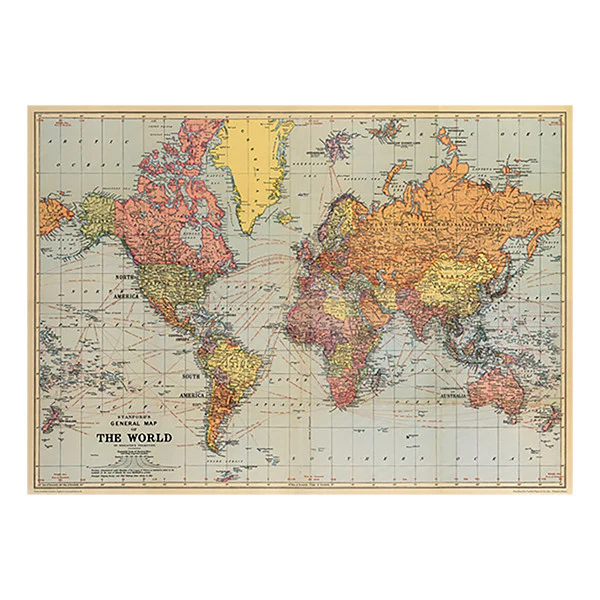 Cavallini Vintage Poster World Map