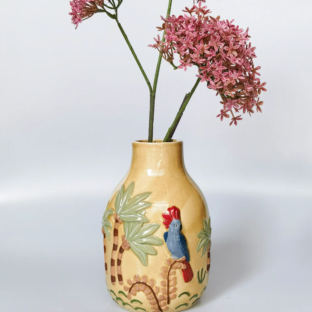 Ceramic Madagascar Vase Yellow - Image 2