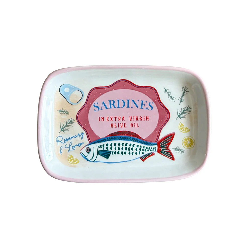 Ceramic Sardine Dish Pink