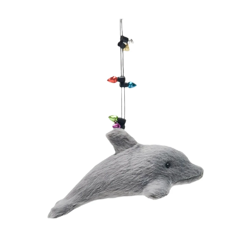 Christmas Decoration Dolphin with String of Lights