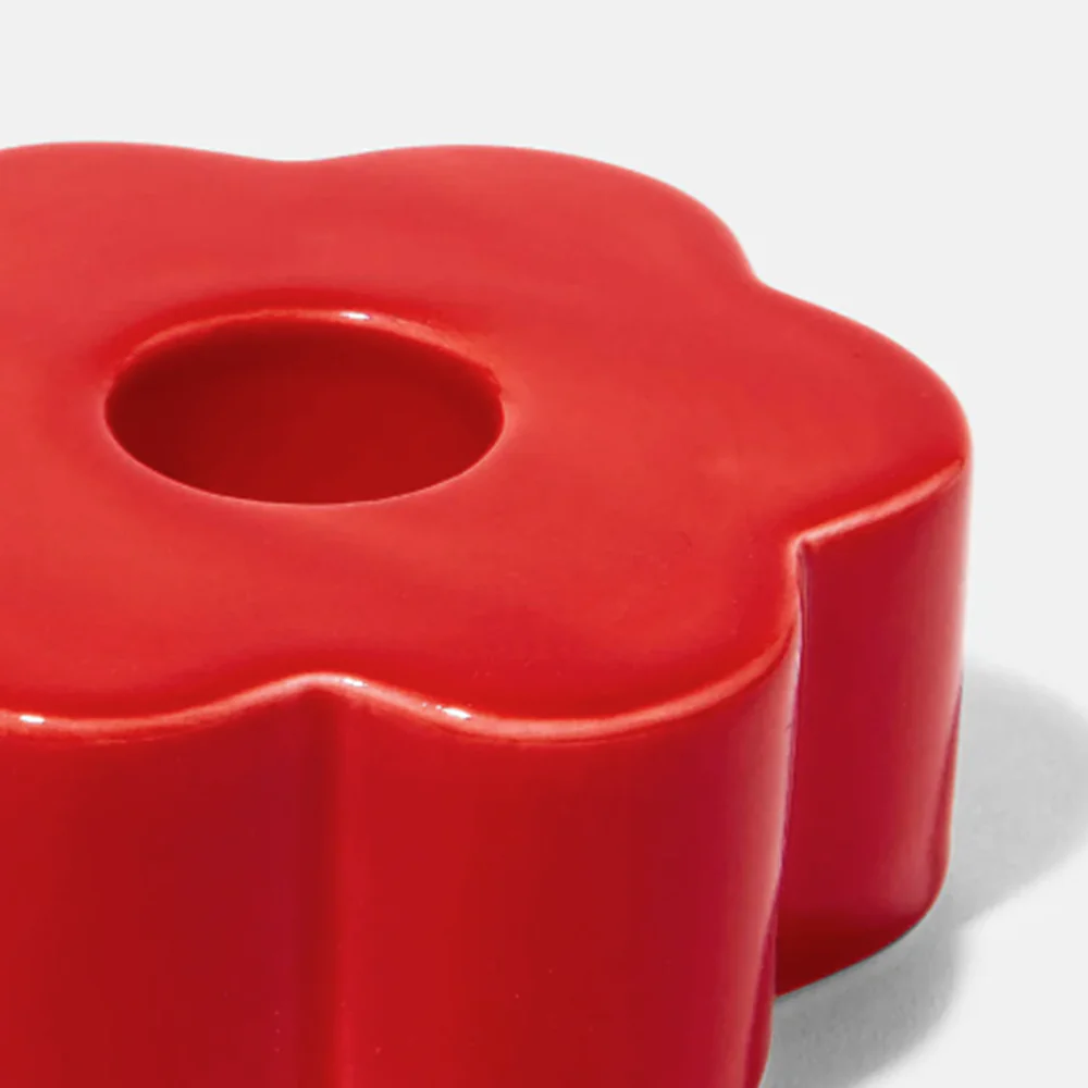 Dioy Daisy Candle Holder Red - Image 2