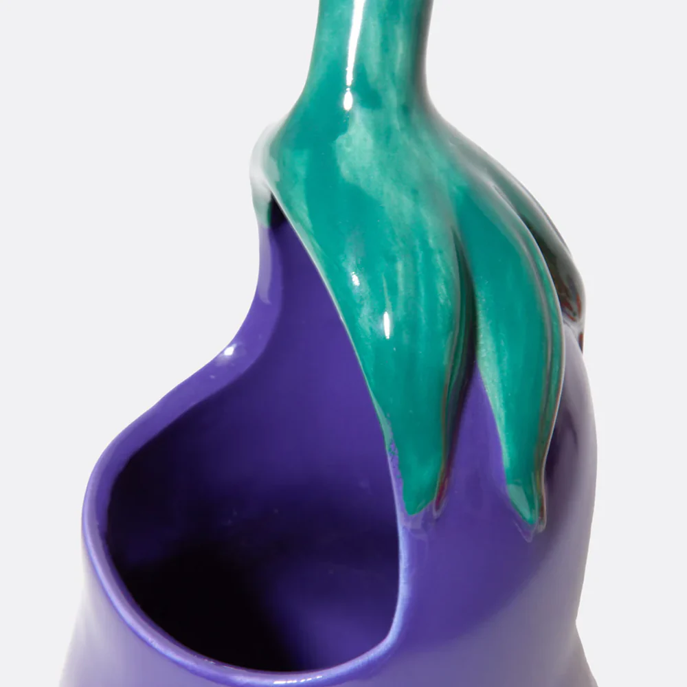 Doiy Farmers Market Ceramic Utensil Pot Eggplant - Image 3