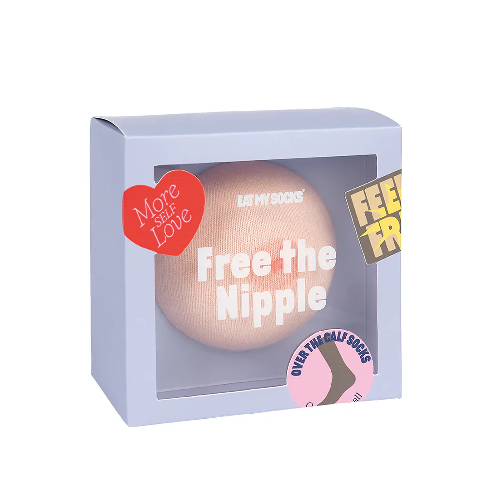 Eat My Socks Socks Free The Nipple White