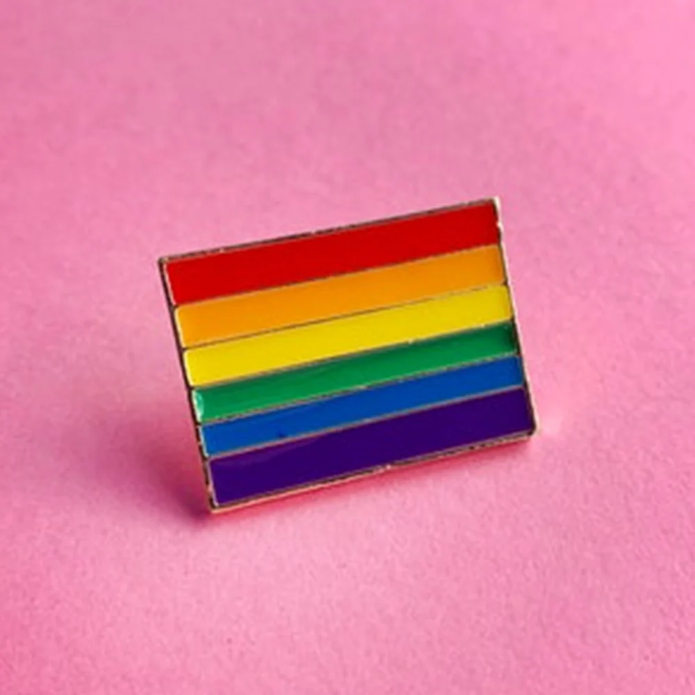 Enamal Metal Pin Pride Rainbow Flag - Image 2