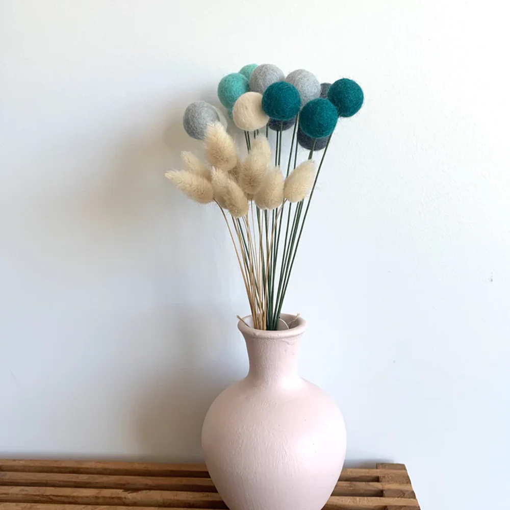 Felt Pom Pom Flower - Image 2