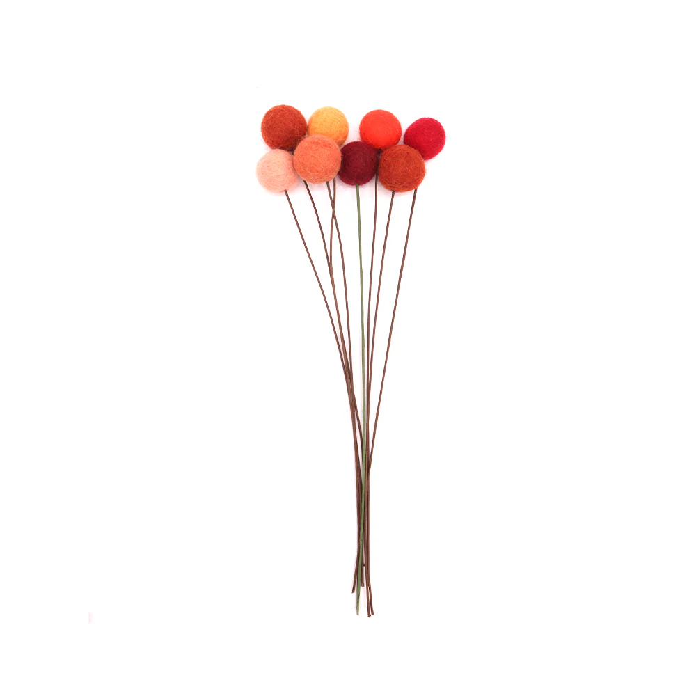 Felt Pom Pom Flower - Image 4