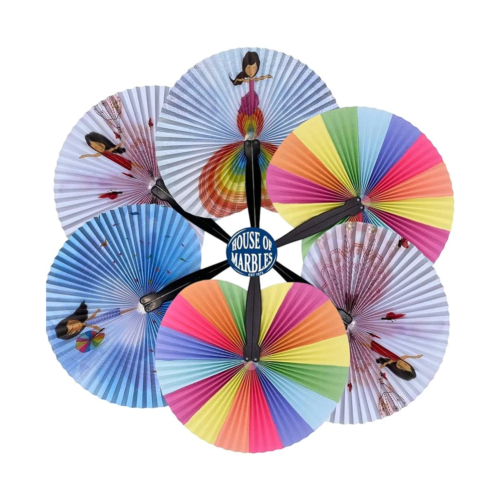 Fold Out Paper Fan Assorted