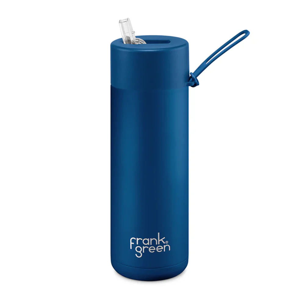 Frank Green Reusable Bottle Flip Straw 20oz Deep Ocean
