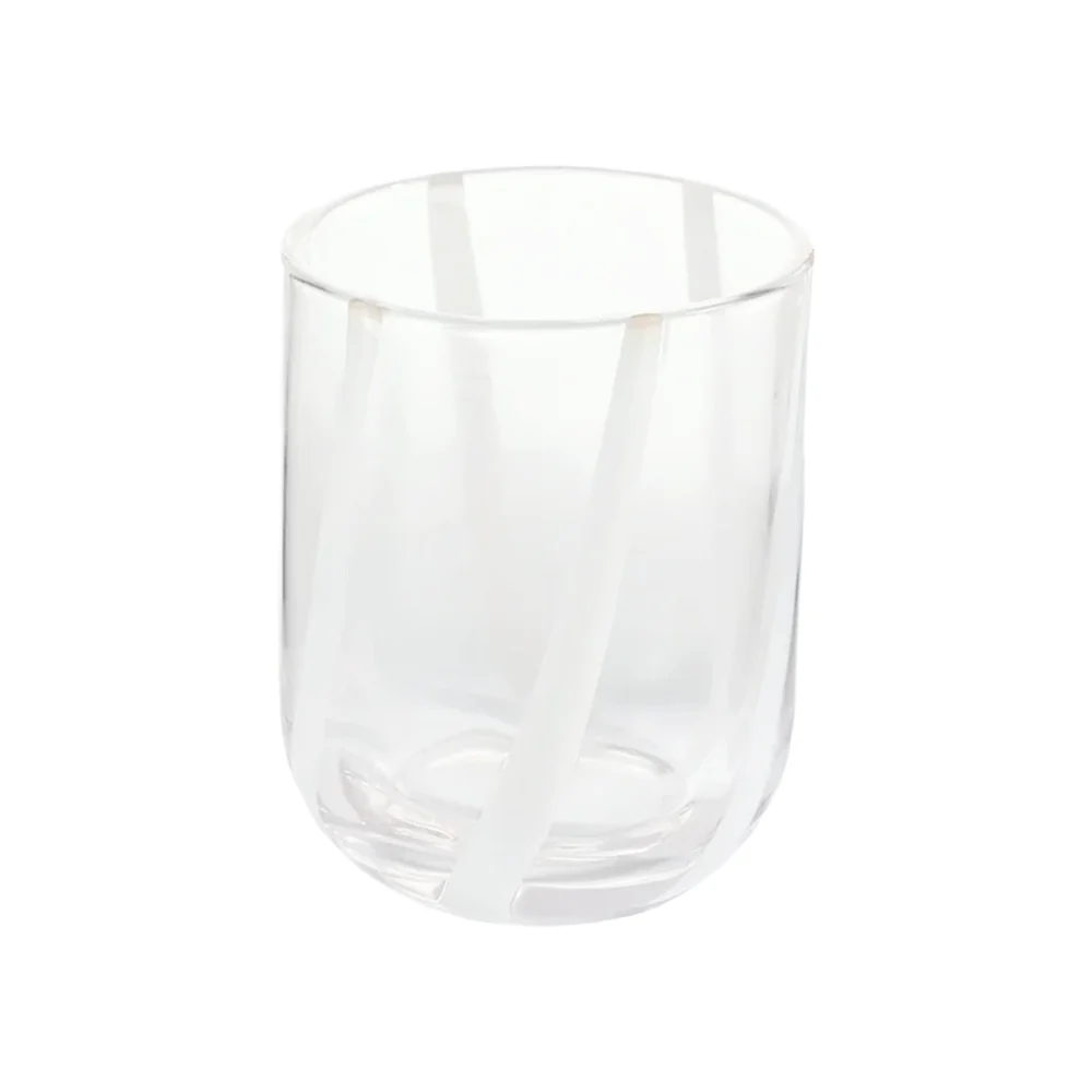 Gracia Finn Glass Tumbler White Stripe