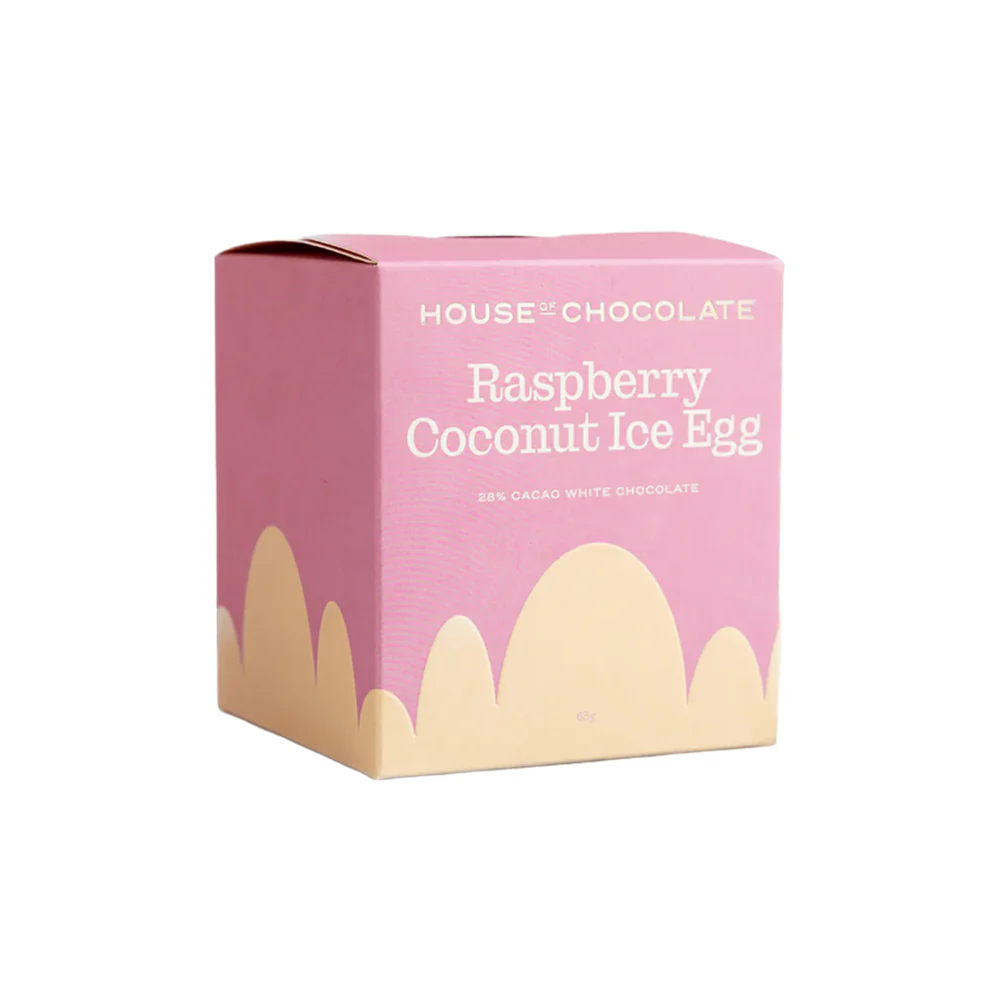 House of Chocolate Raspberry Coconut Ice Easter Egg