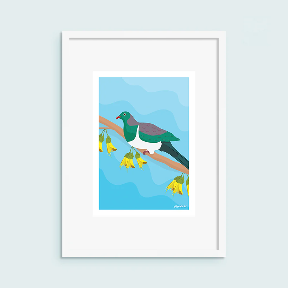 Iko Iko A4 Art Print NZ Birds Kererū - Image 2