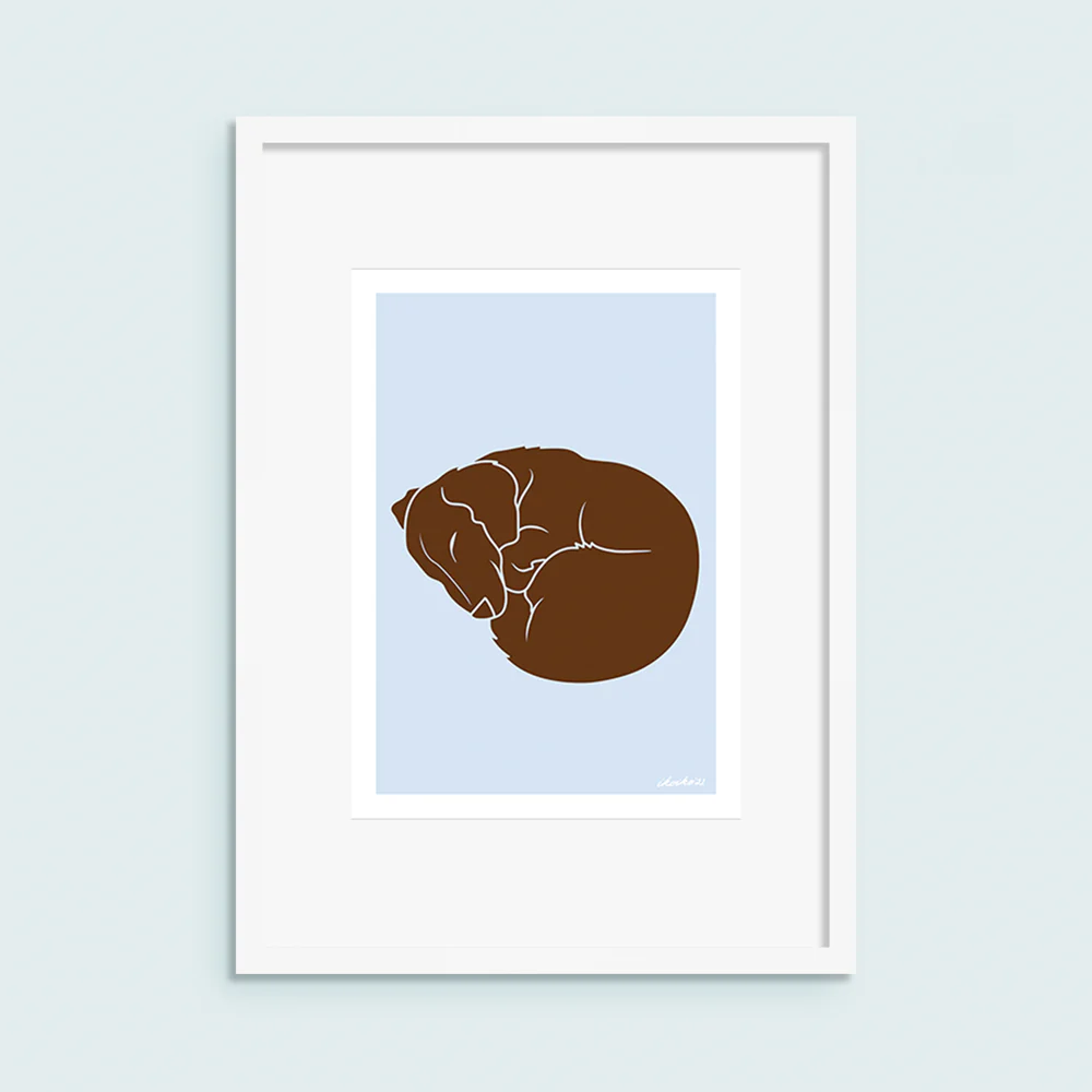 Iko Iko A4 Art Print Talula Dachshund Blue - Image 2