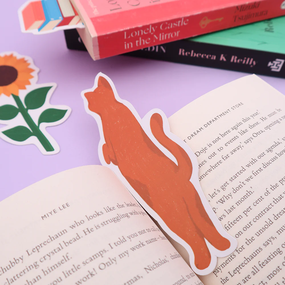 Iko Iko Cut Out Bookmark Orange Cat - Image 3
