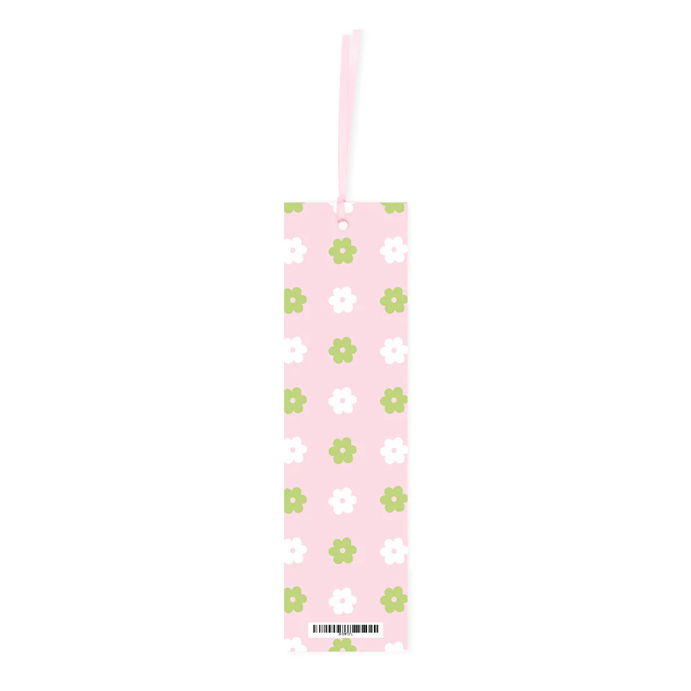 Iko Iko Double Sided Bookmark Flower Check Pink/Lime - Image 3