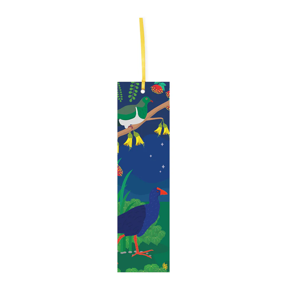 Iko Iko Double Sided Bookmark Kiwiana NZ Birds Night