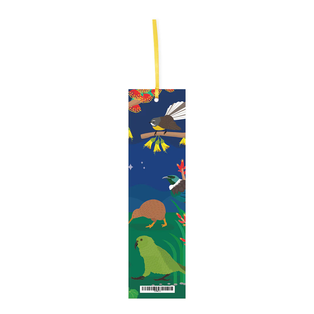 Iko Iko Double Sided Bookmark Kiwiana NZ Birds Night - Image 2