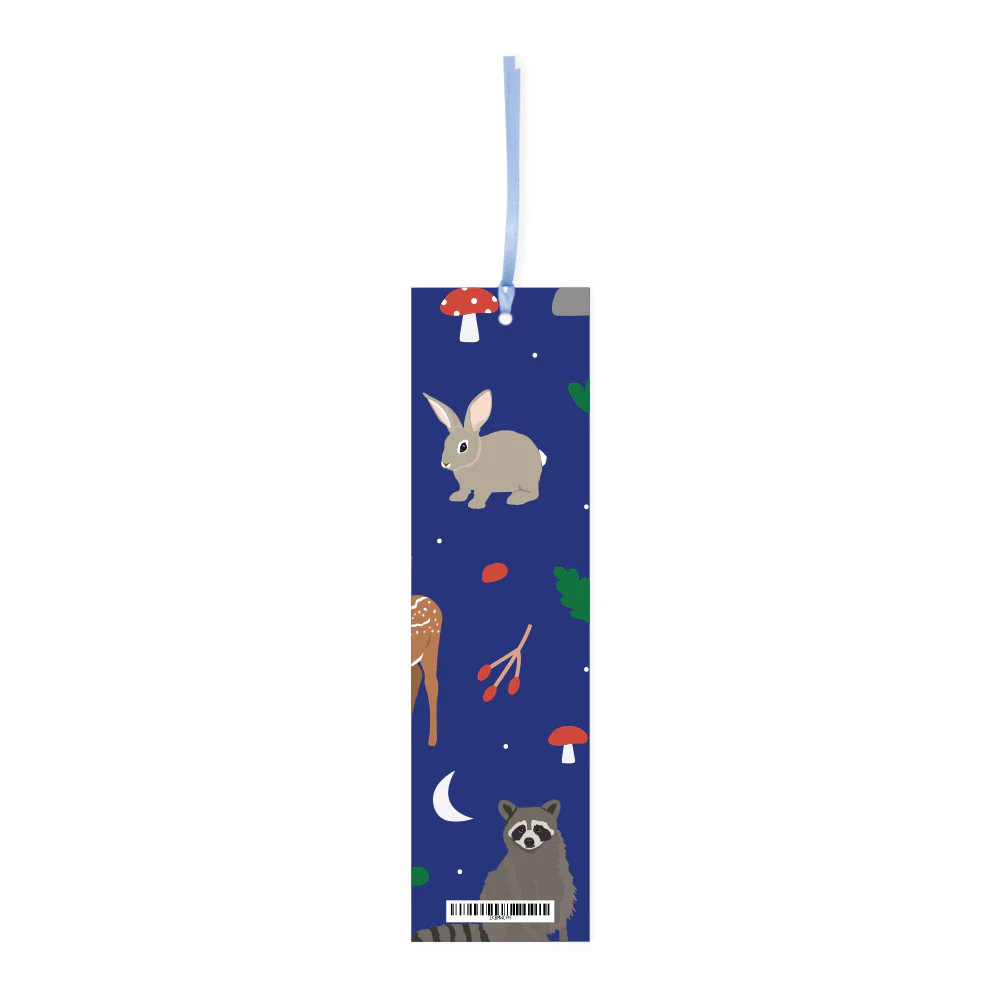 Iko Iko Double Sided Bookmark Woodland Creatures Pink/Navy - Image 3