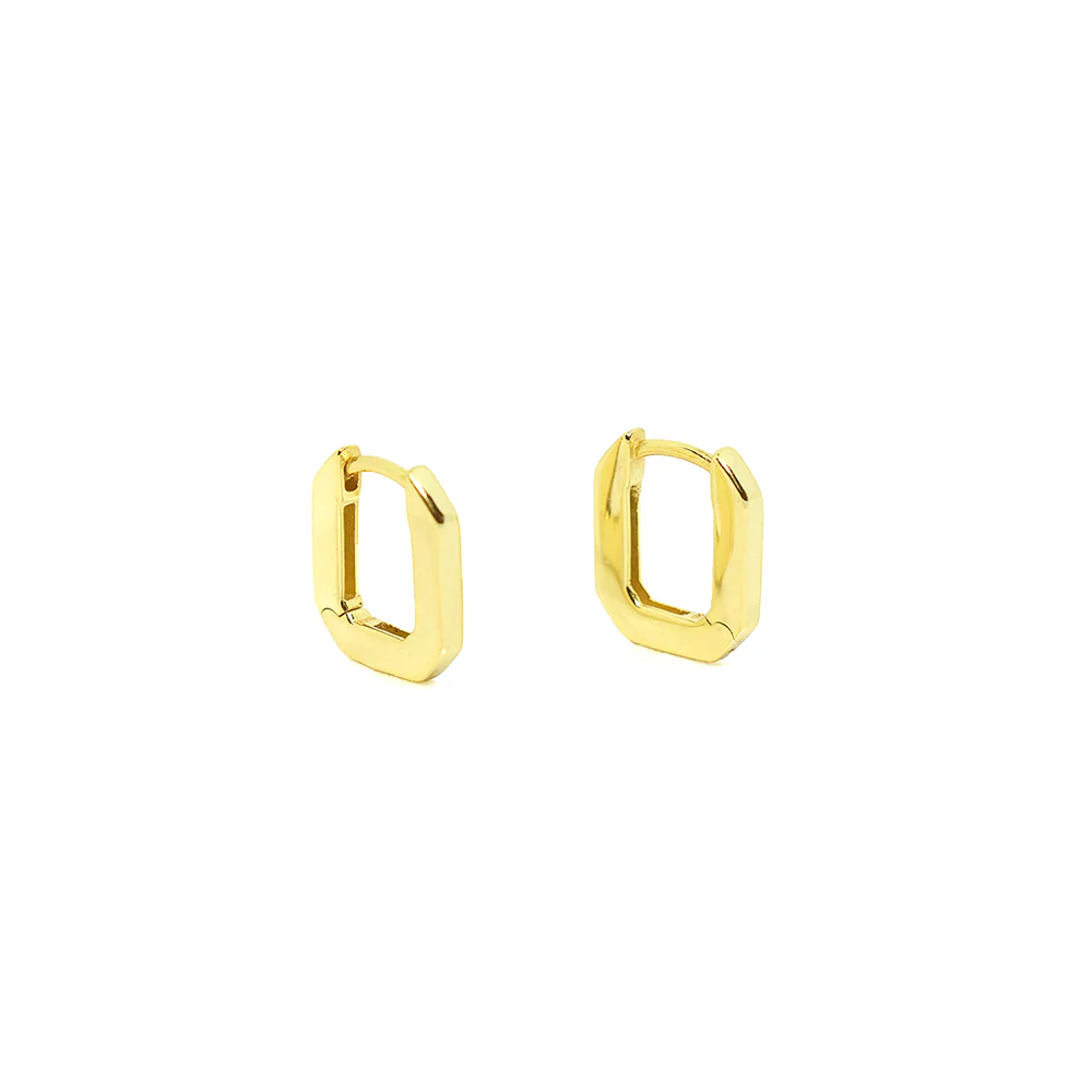 Iko Iko Earrings Huggie Structural Gold