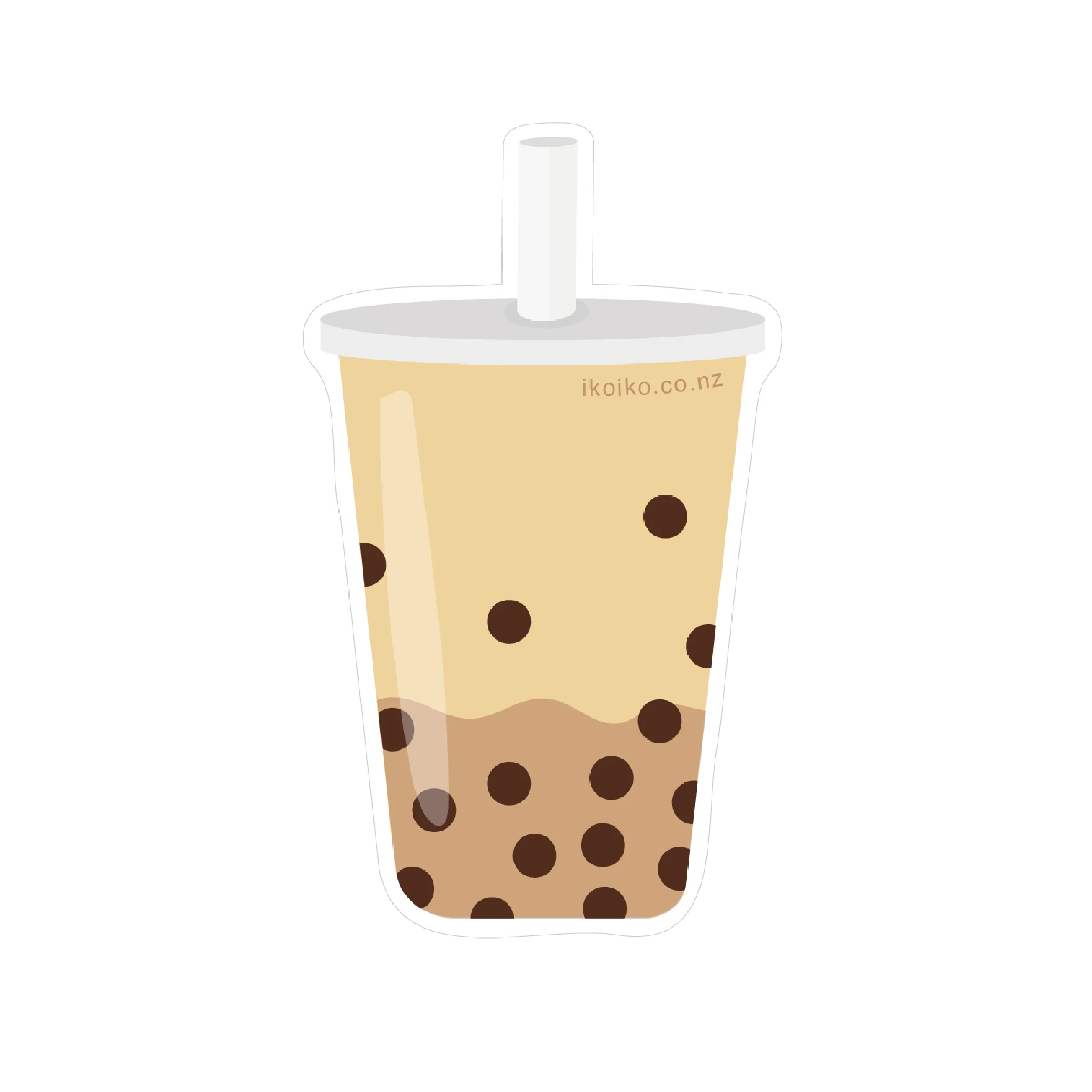 Iko Iko Fun Size Sticker Bubble Tea