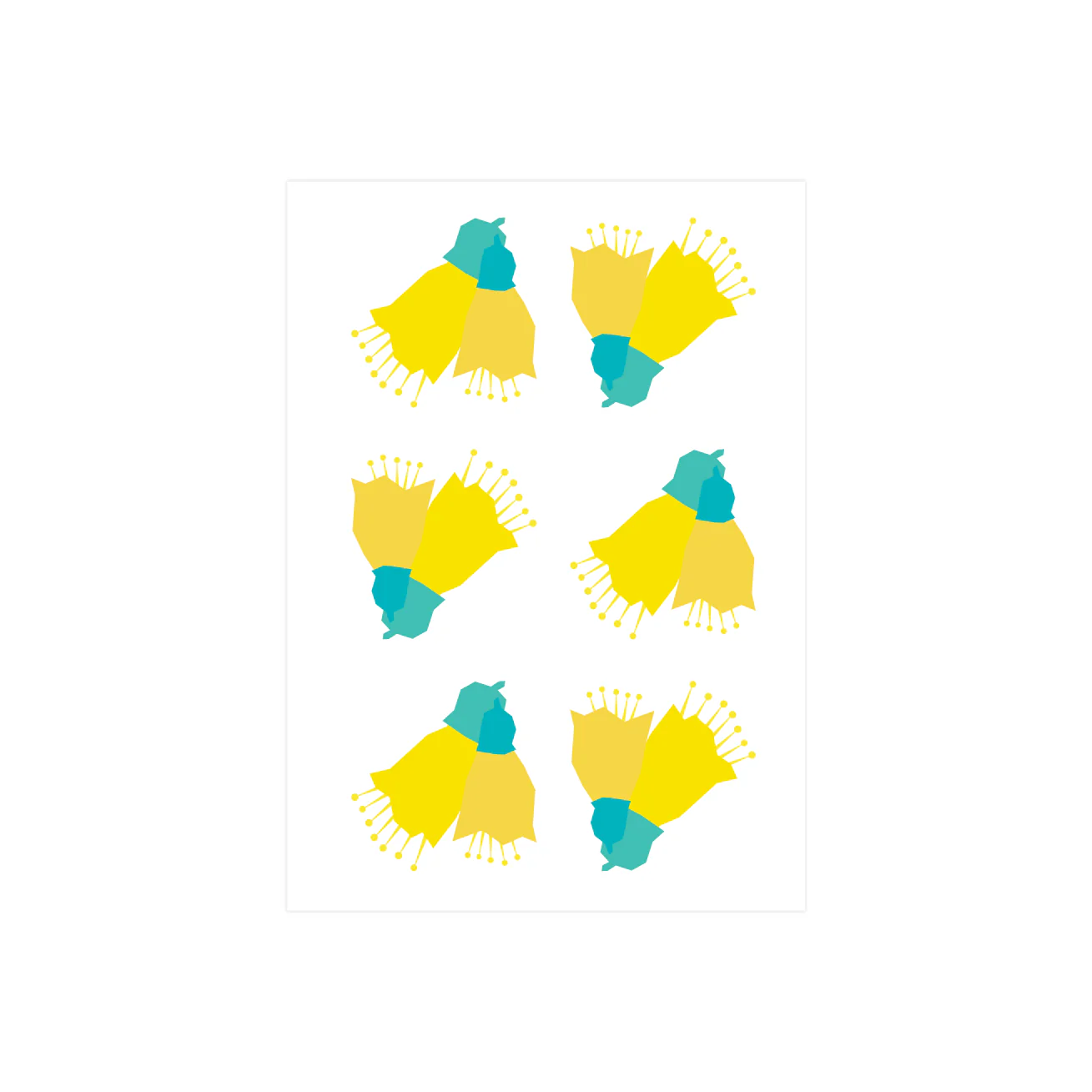 Iko Iko Kiwiana Card Kōwhai