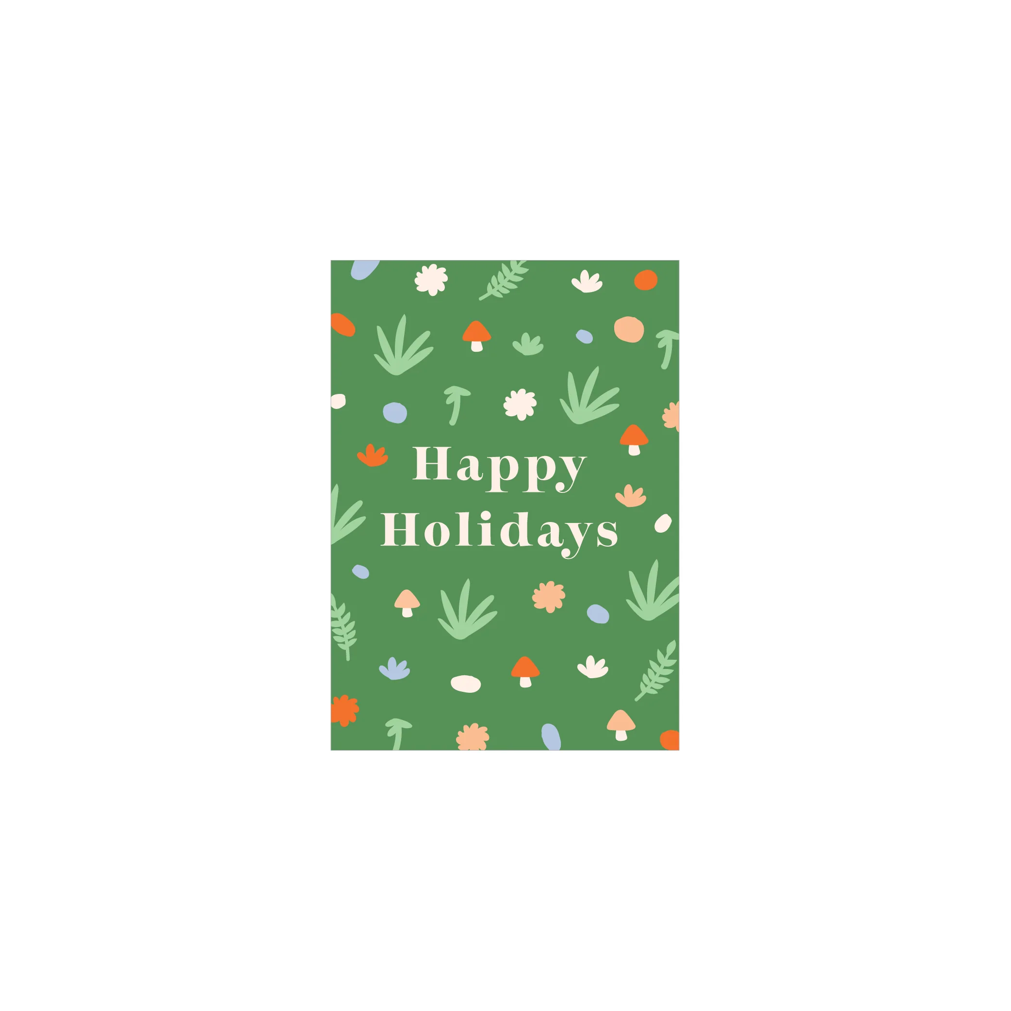 Iko Iko Mini Christmas Card Mushroom Field Happy Holidays