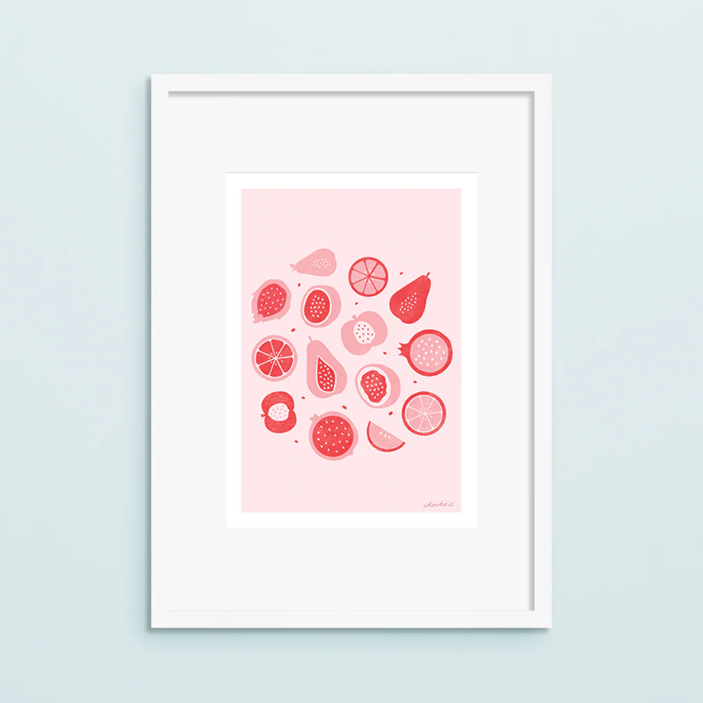 Iko Iko A4 Art Print Talula Fruits Pink - Image 2