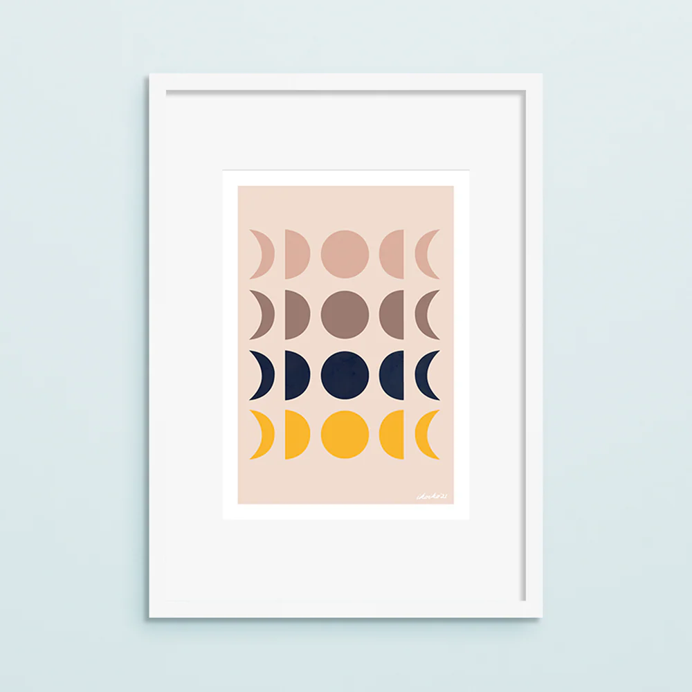 Iko Iko A4 Art Print Talula Moon Forms Phases Horizontal - Image 2