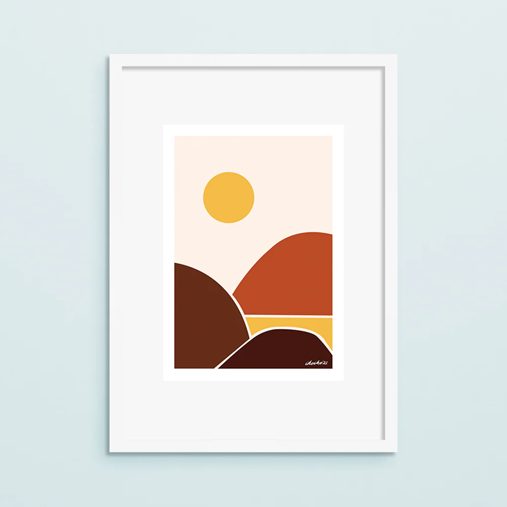 Iko Iko A4 Art Print Talula Moonscape Orange - Image 2
