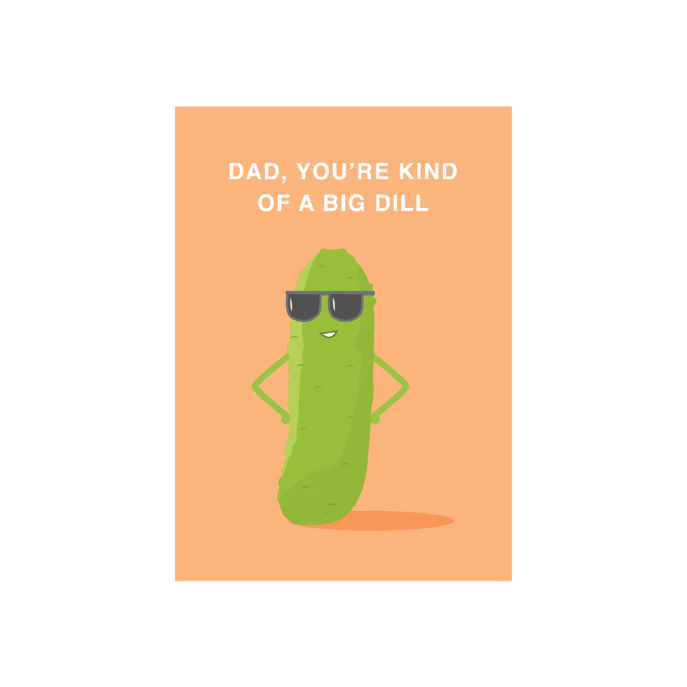 Iko Iko Cutie Food Pun Card Dad Gherkin