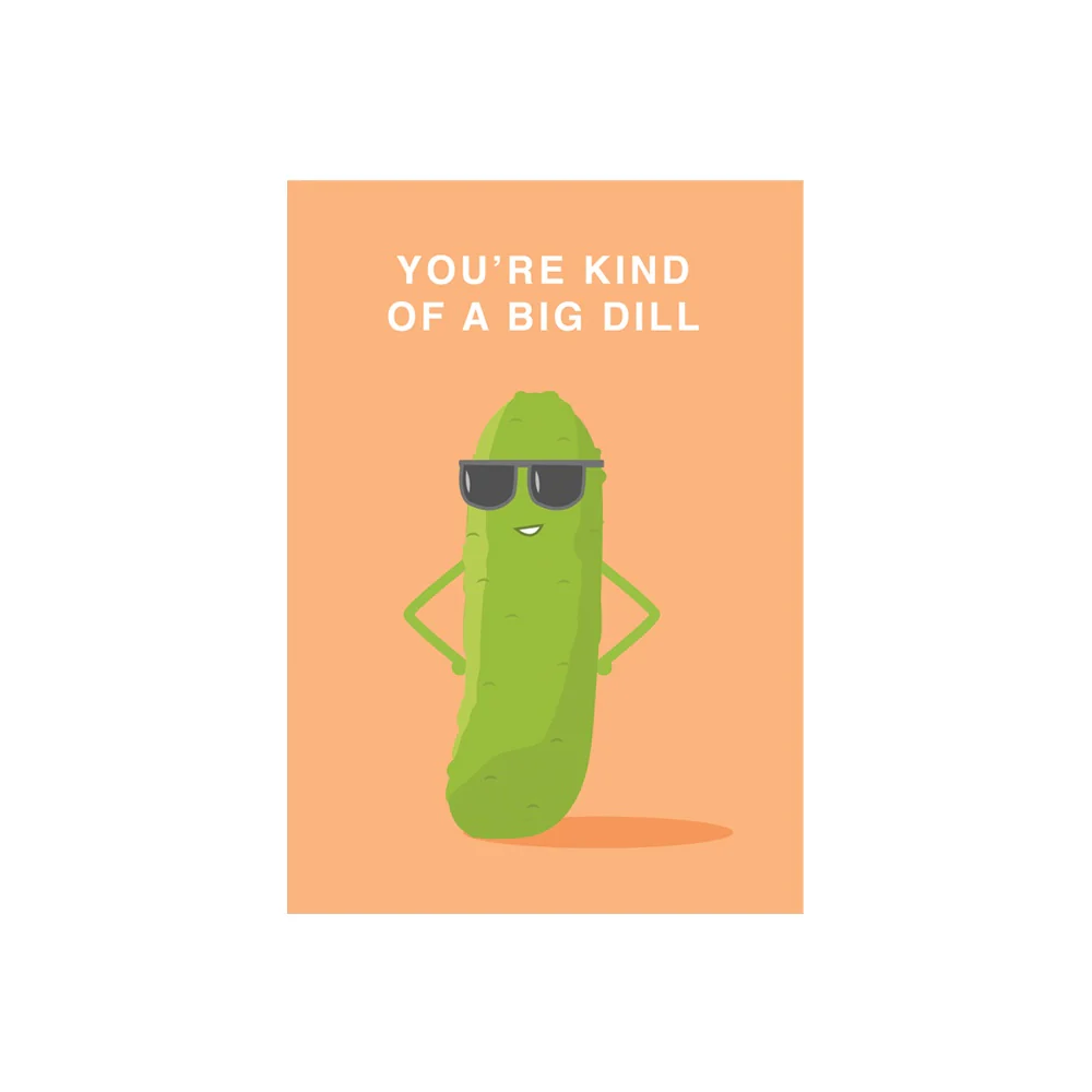 Iko Iko Cutie Food Pun Card Gherkin