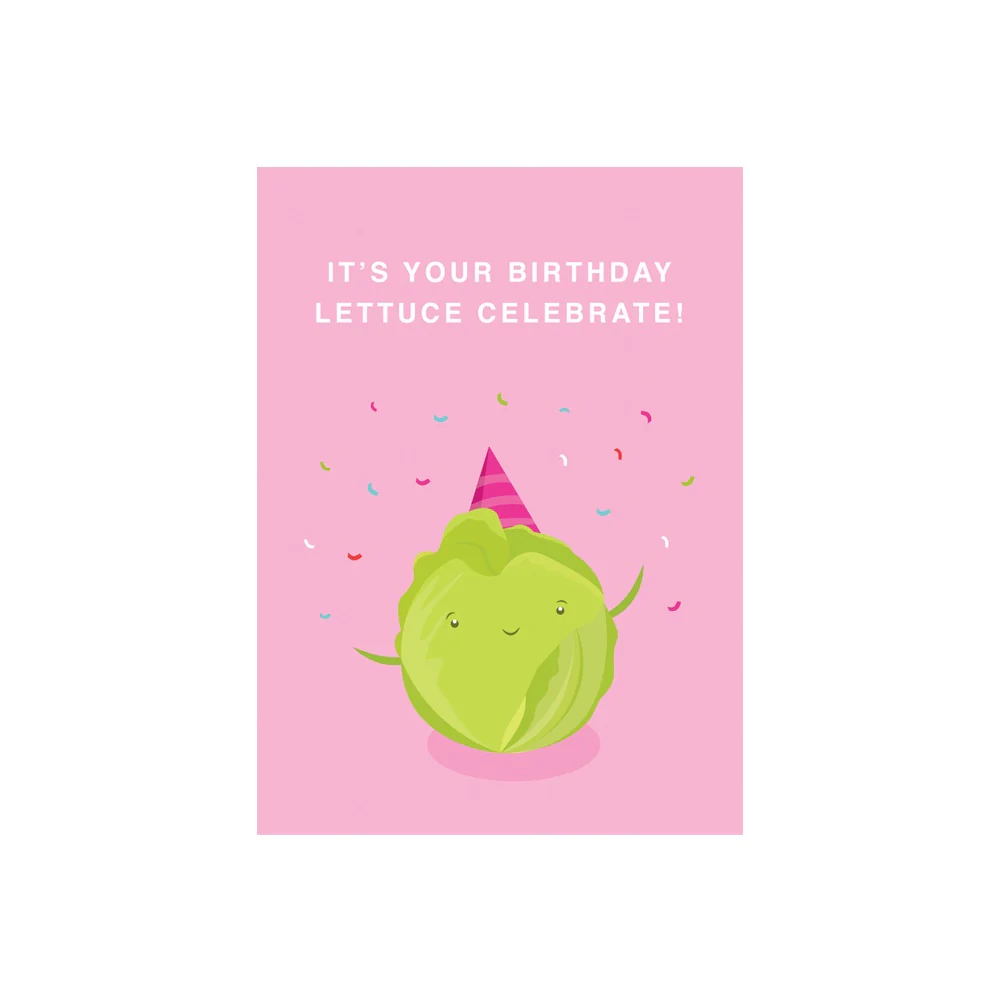 Iko Iko Cutie Food Pun Card Lettuce