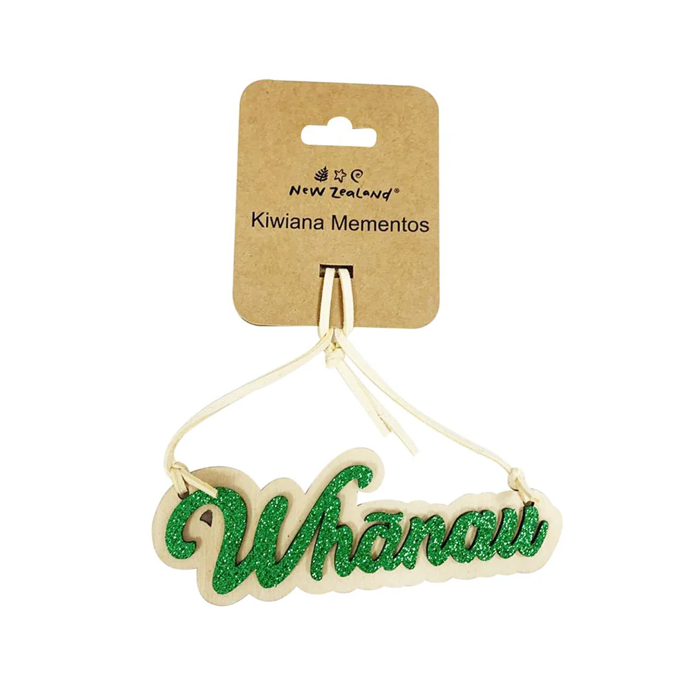 Kiwiana Decoration Glitter Whānau