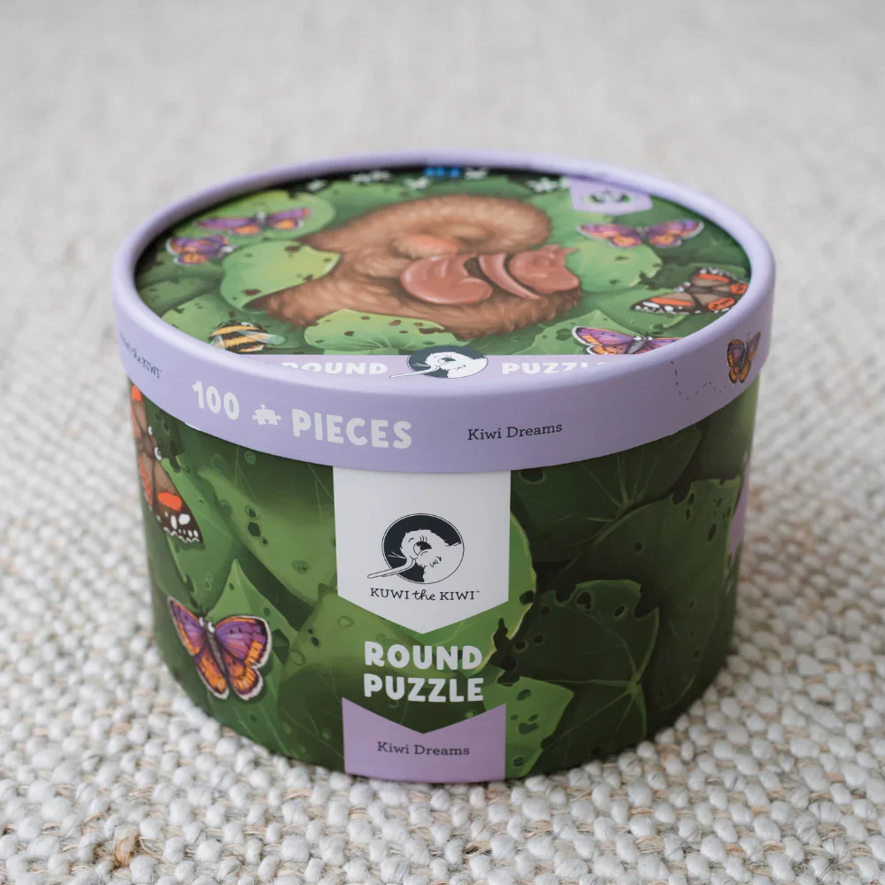 Kuwi the Kiwi Chick Nap Round 100 Piece Puzzle - Image 2