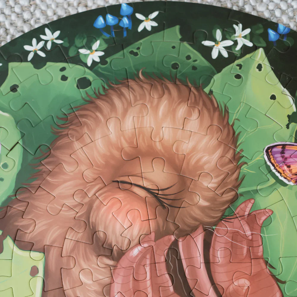 Kuwi the Kiwi Chick Nap Round 100 Piece Puzzle - Image 3
