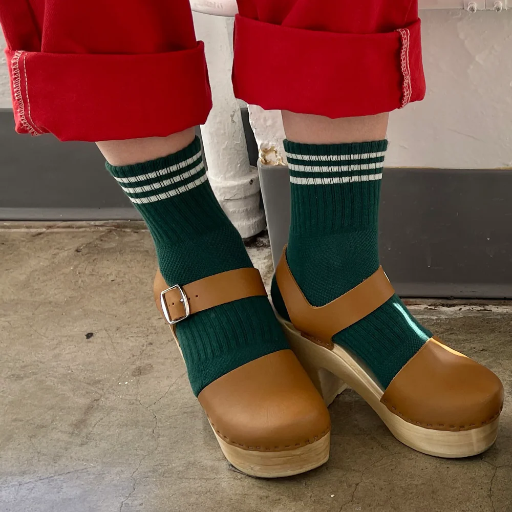 Le Bon Shoppe Girlfriend Socks Hunter Green - Image 2
